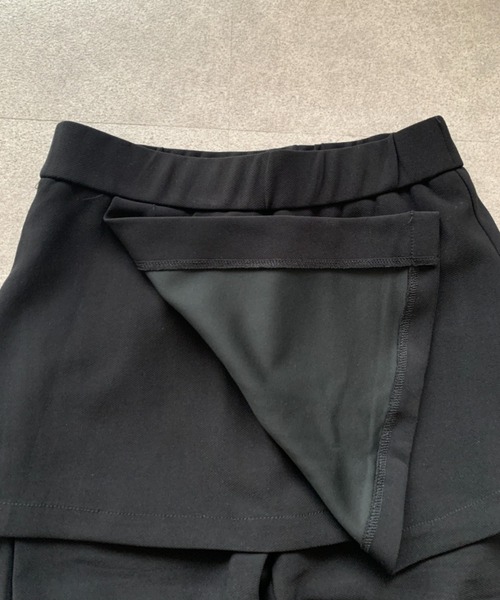 SHEPP(シープ)の「【ドッキング商品】ラップスカート ストレッチフレアパンツ / フェイクレイヤード(その他パンツ・レディース・グレー/ブラック・M/L)」の3枚目の写真