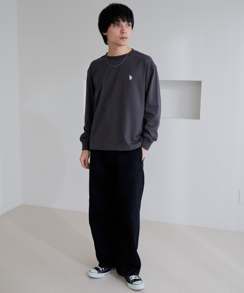 U.S. POLO ASSN.(ユーエスポロアッスン)の「【U.S. POLO ASSN.】ワンポイント 長袖 Tシャツ(Tシャツ/カットソー・メンズ・サンドグレー/スミクロ/ネイビー/オフホワイト・L/M)」の19枚目の写真