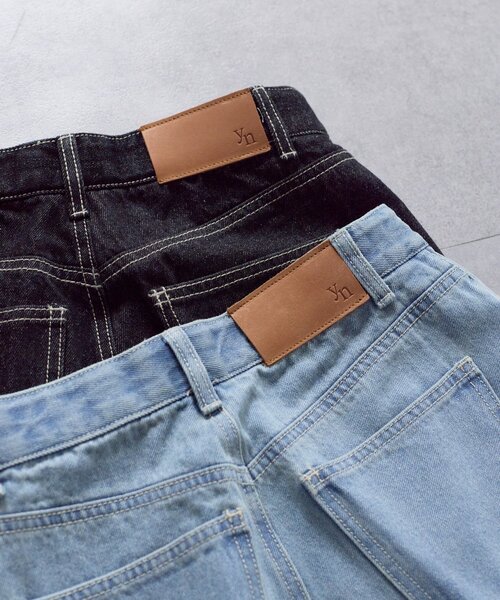 Thevon（ゼボン）の「【Yuna企画】ハイウエストタックワイドデニムパンツ（その他パンツ・レディース・ブラック/ブルー・S/M/PM）」の7枚目の写真