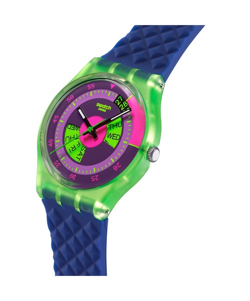 SWATCH（スウォッチ）の「SWATCH NEON SKYCHART（アナログ腕時計・レディース・グリーン・FREE）」の2枚目の写真