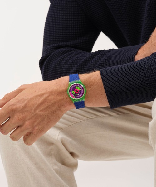 SWATCH（スウォッチ）の「SWATCH NEON SKYCHART（アナログ腕時計・レディース・グリーン・FREE）」の5枚目の写真