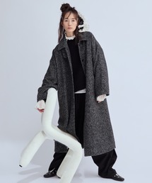 Libra Cue | ヘリンボーンステンカラーコート(ステンカラーコート)