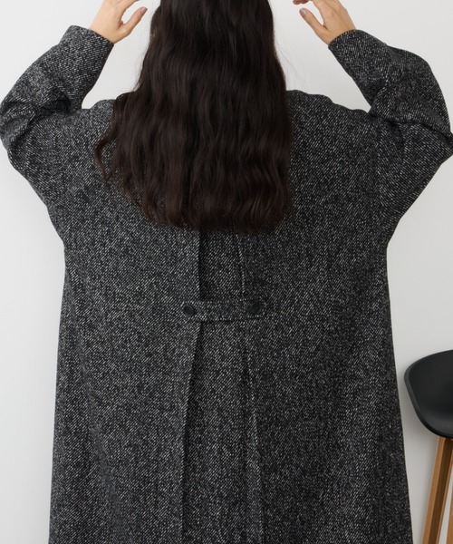 Libra Cue（リブラ キュー）の「ヘリンボーンステンカラーコート（ステンカラーコート・レディース・ブラウン/ブラック・FREE）」の11枚目の写真