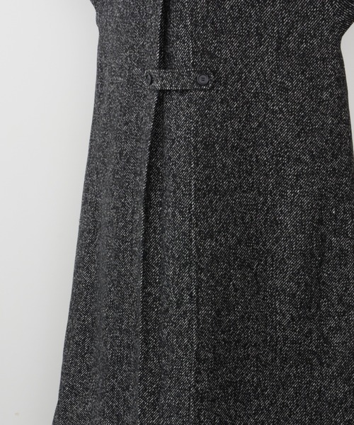 Libra Cue（リブラ キュー）の「ヘリンボーンステンカラーコート（ステンカラーコート・レディース・ブラウン/ブラック・FREE）」の12枚目の写真