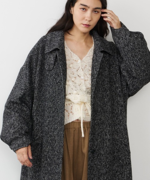 Libra Cue（リブラ キュー）の「ヘリンボーンステンカラーコート（ステンカラーコート・レディース・ブラウン/ブラック・FREE）」の15枚目の写真
