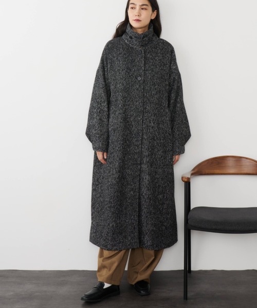 Libra Cue（リブラ キュー）の「ヘリンボーンステンカラーコート（ステンカラーコート・レディース・ブラウン/ブラック・FREE）」の19枚目の写真