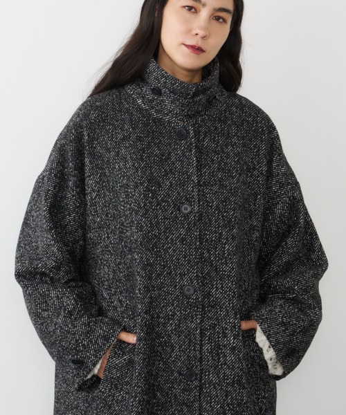 Libra Cue（リブラ キュー）の「ヘリンボーンステンカラーコート（ステンカラーコート・レディース・ブラウン/ブラック・FREE）」の20枚目の写真