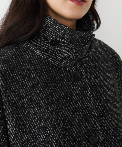 Libra Cue（リブラ キュー）の「ヘリンボーンステンカラーコート（ステンカラーコート・レディース・ブラウン/ブラック・FREE）」の21枚目の写真