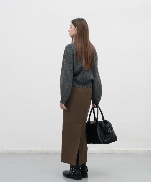 GENERAL IDEA（ジェネラルアイデア）の「v-neck slit hachi knit pullover スリットＶネックニットプルオーバー（ニット/セーター・レディース・カーキ/アイボリー/チャコール・L/M/S）」の18枚目の写真