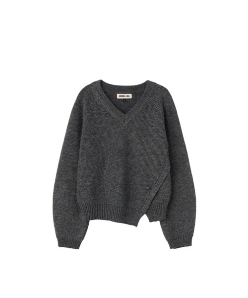 GENERAL IDEA（ジェネラルアイデア）の「v-neck slit hachi knit pullover スリットＶネックニットプルオーバー（ニット/セーター・レディース・カーキ/アイボリー/チャコール・L/M/S）」の21枚目の写真
