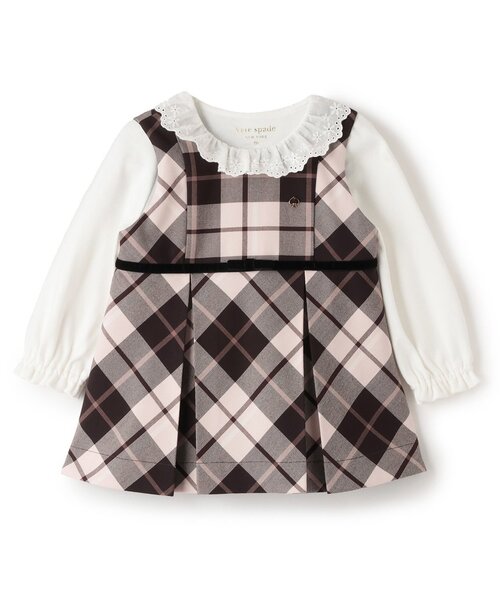 セール】オータムチェックジャンパースカート＆カットソーセット