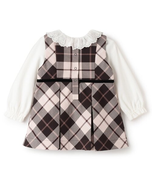 セール】オータムチェックジャンパースカート＆カットソーセット