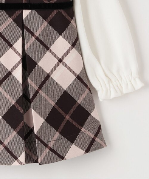 セール】オータムチェックジャンパースカート＆カットソーセット