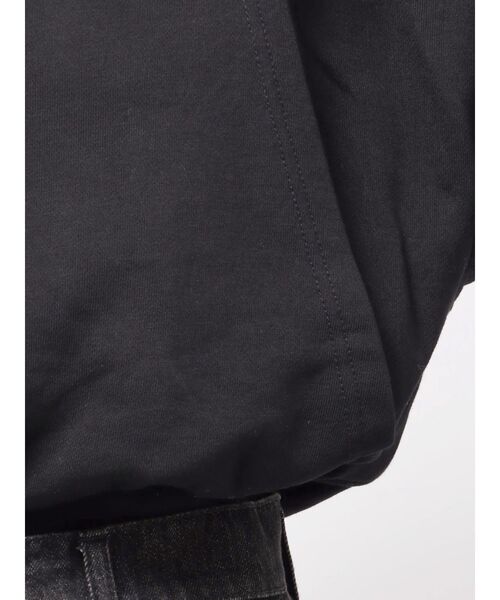 EVRIS（エヴリス）の「デニムワンポイントバルーンショートフーディ【セットアップ着用可能】（パーカー・レディース・ネイビー/グレー/ブラック・FREE）」の12枚目の写真