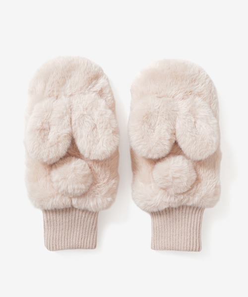 Honeys（ハニーズ）の「【ハニぽか・抗菌防臭・吸湿発熱】フード付アニマル型手袋（手袋・レディース・ピンク系1/ホワイト系その他/ブラウン系その他・FREE）」の21枚目の写真