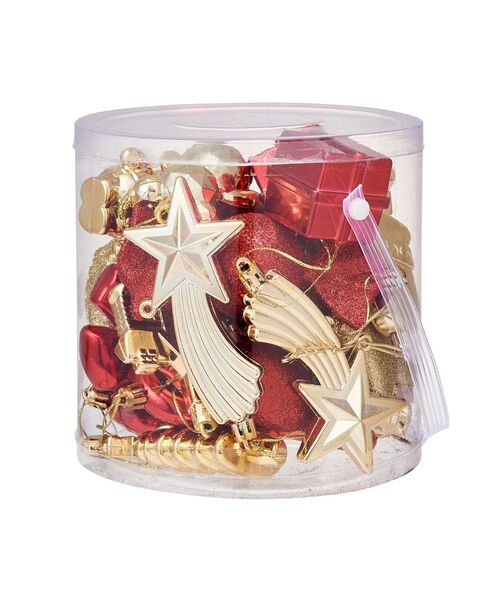 土日限定価格！オーズプランツ・ファクトリー・etc　札付き・メルカリ便発送 セール】セットオーナメント モチーフ 26個 レッド（インテリア雑貨