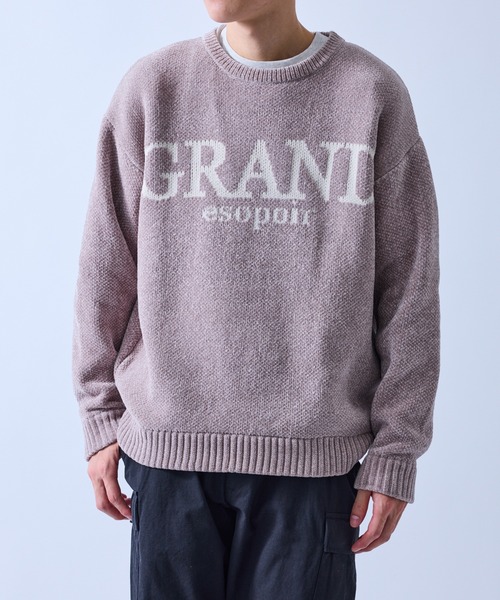 ADAM ET ROPE'(アダムエロペ)の「モールビッグロゴニット(ニット/セーター・メンズ・グレー/ネイビー/オレンジ・LL/M/L)」の14枚目の写真