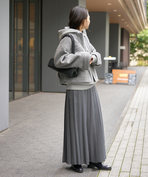 JOURNAL STANDARD（ジャーナルスタンダード）の「プリーツロングスカート（スカート・レディース・グレー/ベージュ系その他・36/38）」の7枚目の写真