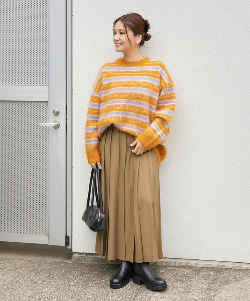 JOURNAL STANDARD（ジャーナルスタンダード）の「プリーツロングスカート（スカート・レディース・グレー/ベージュ系その他・36/38）」の4枚目の写真