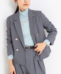 NOLLEY’S Sophi | 《セットアップ対応》ウォッシャブルウール混ツイルショートジャケット(テーラードジャケット)