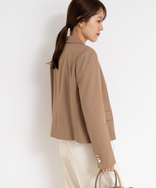 NOLLEY’S Sophi(ノーリーズソフィ)の「《セットアップ対応》ウォッシャブルウール混ツイルショートジャケット(テーラードジャケット・レディース・グレー/キャメル・38/36/34)」の16枚目の写真