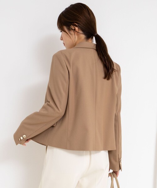 NOLLEY’S Sophi(ノーリーズソフィ)の「《セットアップ対応》ウォッシャブルウール混ツイルショートジャケット(テーラードジャケット・レディース・グレー/キャメル・38/36/34)」の17枚目の写真
