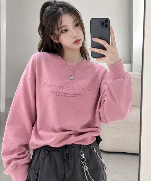 CHASECULT(チェイスカルト)の「レディース レタリンググラフィック スウェットシャツ-DERG5163B0P(スウェット・レディース・PINK・90/85)」の1枚目の写真