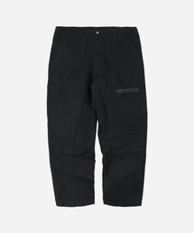 HEAVY CANVAS DESTROYED DOUBLE KNEE PANTS _ BLACK
