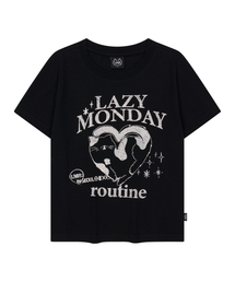 LMR（エルエムアール）の「Heart Cat Graphic T-Shirt BLACK（Tシャツ/カットソー）」