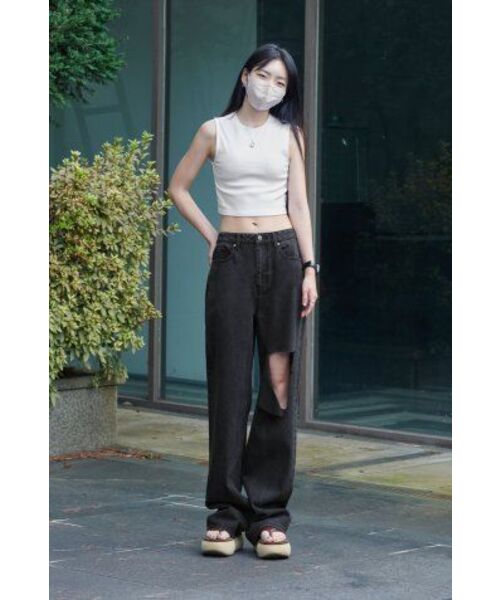 MUSINSA STANDARD WOMAN（ムシンサスタンダードウーマン）の「ウィメンズクルーネッククロップスリーブレストップ[ホワイト]（Tシャツ/カットソー・レディース・その他・SMALL/MEDIUM/LARGE/X-SMALL）」の13枚目の写真