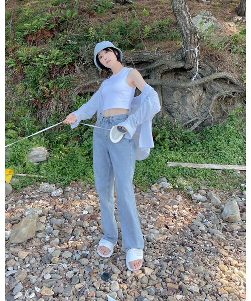MUSINSA STANDARD WOMAN（ムシンサスタンダードウーマン）の「ウィメンズクルーネッククロップスリーブレストップ[ホワイト]（Tシャツ/カットソー・レディース・その他・SMALL/MEDIUM/LARGE/X-SMALL）」の14枚目の写真