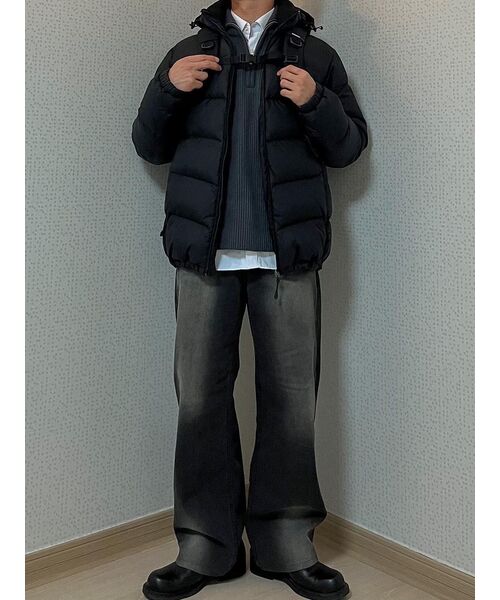MUSINSA STANDARD（ムシンサスタンダード）の「リラックスドリブハーフジップニット[グレー]（ニット/セーター・メンズ・その他・SMALL/MEDIUM/LARGE/X-LARGE/XX-LARGE）」の3枚目の写真