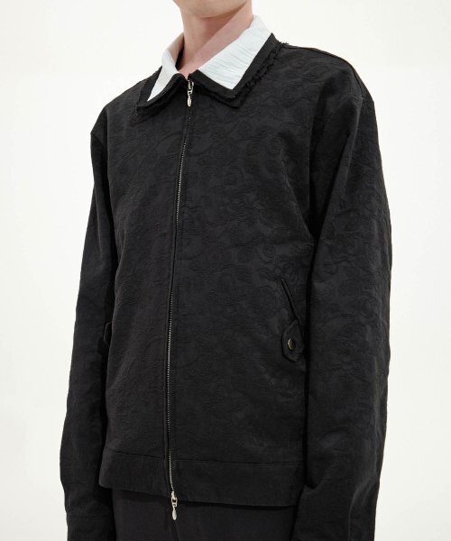 TRIP LE SENS(トリップ ル センス)の「カットアウトフラワージャカードブルゾン_BLACK(ブルゾン・メンズ・その他・MEDIUM/LARGE)」の2枚目の写真