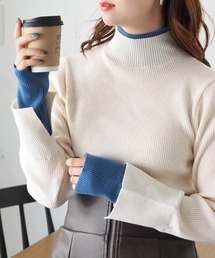 tiptop | 配色レイヤードハイネックプルオーバー(ニット/セーター)