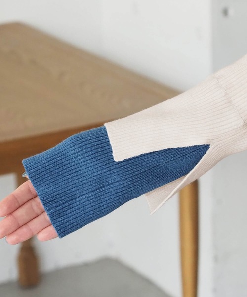 tiptop(ティップトップ)の「配色レイヤードハイネックプルオーバー(ニット/セーター・レディース・アイボリー/ブラック/チャコールグレー/レッド・FREE)」の16枚目の写真