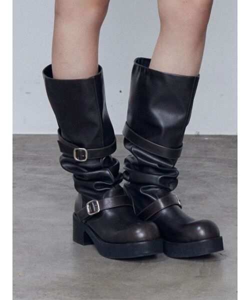 EMODA（エモダ）の「ルーズベルトブーツ（ブーツ・レディース・ブラック/ブラウン・SMALL/MEDIUM/LARGE）」の3枚目の写真