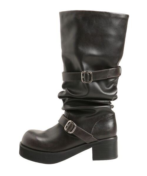 EMODA（エモダ）の「ルーズベルトブーツ（ブーツ・レディース・ブラック/ブラウン・SMALL/MEDIUM/LARGE）」の8枚目の写真