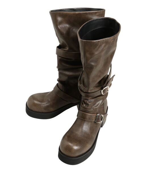 EMODA（エモダ）の「ルーズベルトブーツ（ブーツ・レディース・ブラック/ブラウン・SMALL/MEDIUM/LARGE）」の12枚目の写真