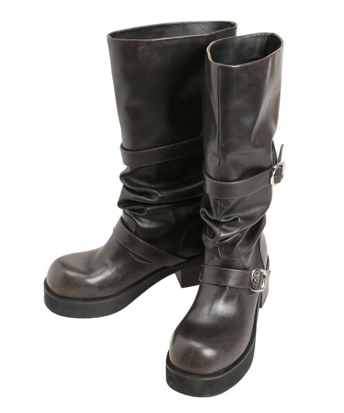 EMODA（エモダ）の「ルーズベルトブーツ（ブーツ・レディース・ブラック/ブラウン・SMALL/MEDIUM/LARGE）」の13枚目の写真