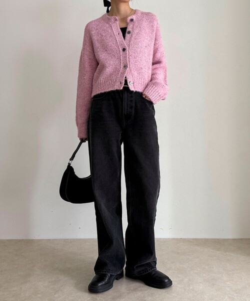 fredy emue（フレディエミュ）の「スパンコールニットカーディガン（カーディガン/ボレロ・レディース・チャコールグレー/ライトグレー/ベージュ/ピンク・38）」の15枚目の写真