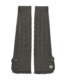 HUG YOUR SKIN（ハグユアスキン）の「Button cable knit leg-warmer (Brown)（レッグウォーマー）」