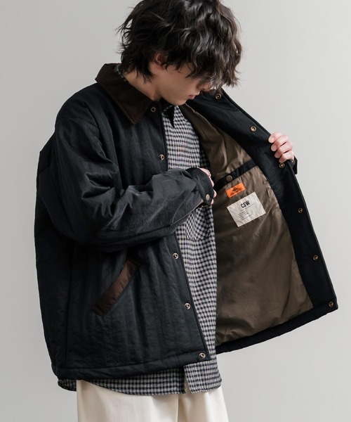 KRIFF MAYER（クリフメイヤー）の「KRIFF MAYER クリフメイヤー スーベニア刺繍キルトコーチジャケット/ナイロンキルティングブルゾン 2515104（ナイロンジャケット・メンズ・ダークブラウン/レンガ/ベージュ/マスタード/セージグリーン/ブラック・M/L/XL）」の9枚目の写真