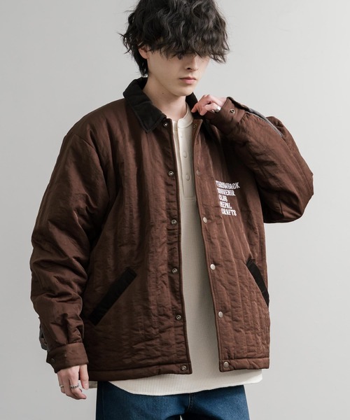 KRIFF MAYER（クリフメイヤー）の「KRIFF MAYER クリフメイヤー スーベニア刺繍キルトコーチジャケット/ナイロンキルティングブルゾン 2515104（ナイロンジャケット・メンズ・ダークブラウン/レンガ/ベージュ/マスタード/セージグリーン/ブラック・M/L/XL）」の13枚目の写真