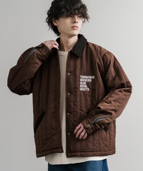 KRIFF MAYER（クリフメイヤー）の「KRIFF MAYER クリフメイヤー スーベニア刺繍キルトコーチジャケット/ナイロンキルティングブルゾン 2515104（ナイロンジャケット・メンズ・ダークブラウン/レンガ/ベージュ/マスタード/セージグリーン/ブラック・M/L/XL）」の14枚目の写真