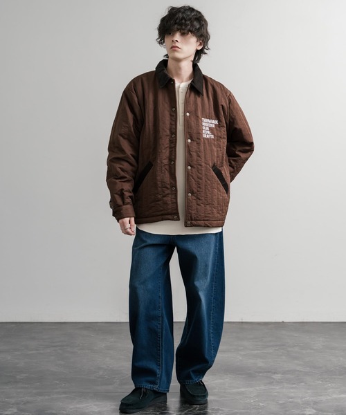 KRIFF MAYER（クリフメイヤー）の「KRIFF MAYER クリフメイヤー スーベニア刺繍キルトコーチジャケット/ナイロンキルティングブルゾン 2515104（ナイロンジャケット・メンズ・ダークブラウン/レンガ/ベージュ/マスタード/セージグリーン/ブラック・M/L/XL）」の16枚目の写真