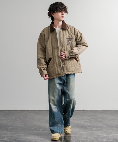 KRIFF MAYER（クリフメイヤー）の「KRIFF MAYER クリフメイヤー スーベニア刺繍キルトコーチジャケット/ナイロンキルティングブルゾン 2515104（ナイロンジャケット・メンズ・ダークブラウン/レンガ/ベージュ/マスタード/セージグリーン/ブラック・M/L/XL）」の20枚目の写真