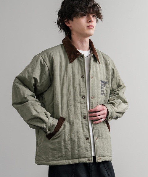 KRIFF MAYER（クリフメイヤー）の「KRIFF MAYER クリフメイヤー スーベニア刺繍キルトコーチジャケット/ナイロンキルティングブルゾン 2515104（ナイロンジャケット・メンズ・ダークブラウン/レンガ/ベージュ/マスタード/セージグリーン/ブラック・M/L/XL）」の22枚目の写真