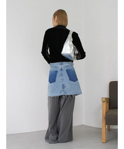 Ungrid(アングリッド)の「シアーベロアハイネックロングスリーブTee(Tシャツ/カットソー・レディース・ブラック/パープル/オフホワイト/ブルー・FREE)」の16枚目の写真