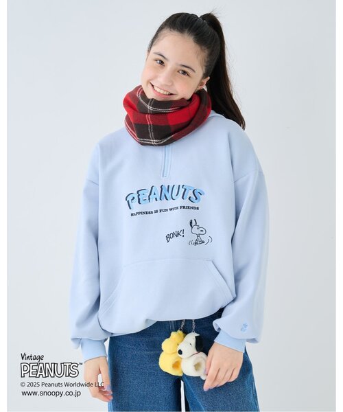 セール】【130cmあり】【PEANUTS】ハーフジップパーカ（パーカー