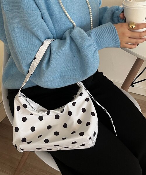 prose verse（プロズヴェール）の「ドットミニバッグ（ハンドバッグ・レディース・オフホワイト/ブラック・FREE）」の4枚目の写真